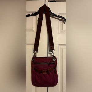 Fossil Dark Pink Crossbody